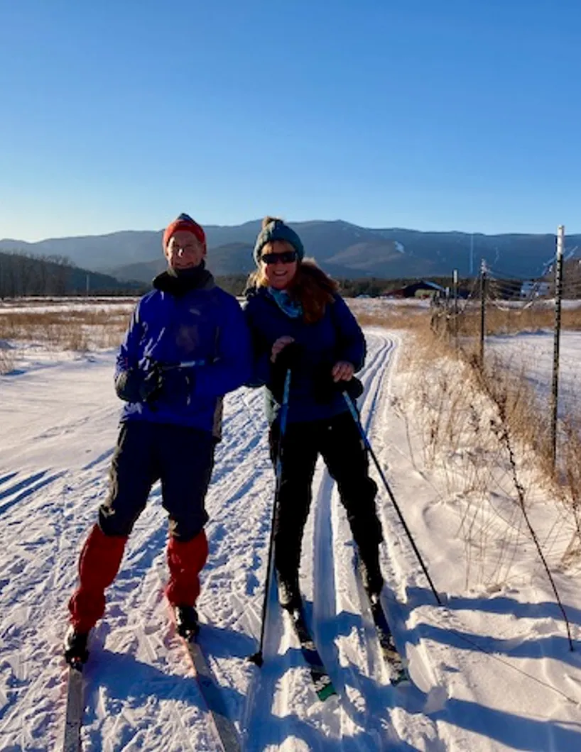 Cross country skier in the distance.